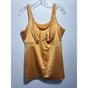 Brand New Ruby Ribbon Women's Size 48 Yellow Lace Cami Camisole Top